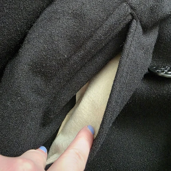 Vintage Quarterdeck U.S. Navy Man's Overcoat DSCP Wool Peacoat Men's 42L Black - Picture 4 of 8